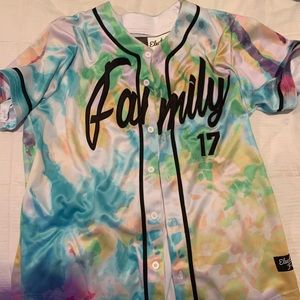 ELECTRIC FAMILY TIE-DYE baseball jersey